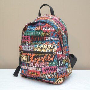 Karl Lagerfeld Nylon Script Backpack BNWT